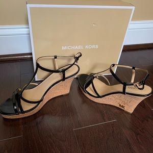 Michael Kors black wedge sandal